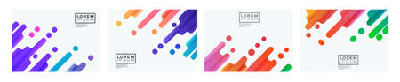 Geometric horizontal background with colorful gradient triangle pattern strip on below position and white space on top. Abstract background for business or corporate presentation. vector illustrationのイラスト素材