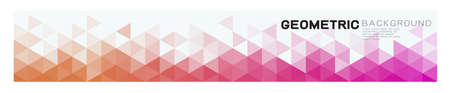 Geometric horizontal background with colorful gradient triangle pattern strip on below position and white space on top. Abstract background for business or corporate presentation. vector illustrationのイラスト素材