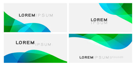 Set of colorful gradient curve element on white background with space. Trendy background for business or technology presentation. vector illustrationのイラスト素材