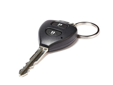 Car key isolated on white background with light shadow