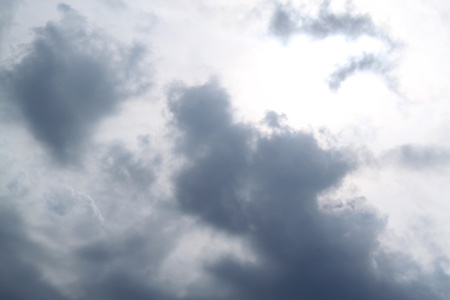 Fluffy grey clouds