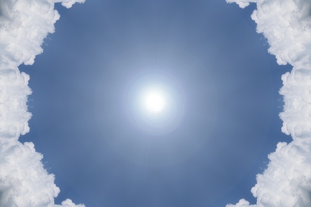 abstract background - clouds around sunの写真素材