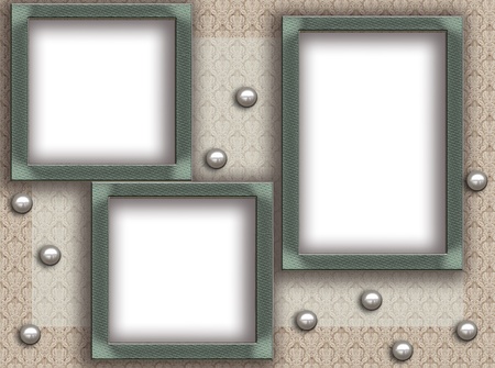 Framework for a photo with pearls