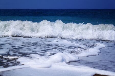 Wave and splashes. Sea landscape. Cyprusの写真素材