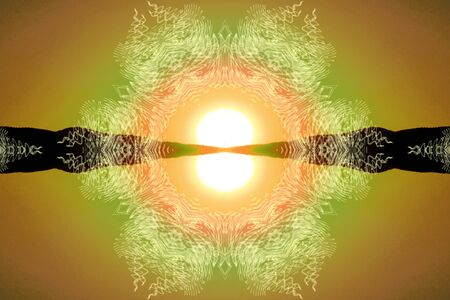 Abstract background with shine linesの写真素材