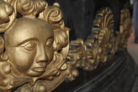 Gold mask. A decorative ornament.の写真素材