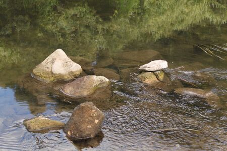 Ford through small riverの写真素材