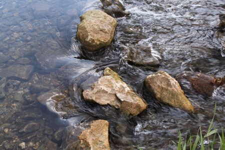 Ford through small riverの写真素材