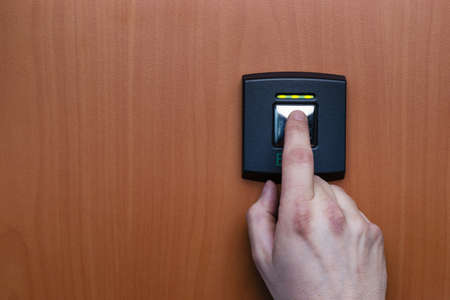 green power switch to put an AED on or offの写真素材