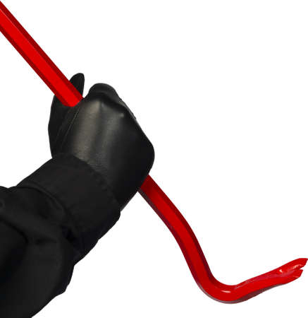 Burglar carrying the tool of choiceの写真素材