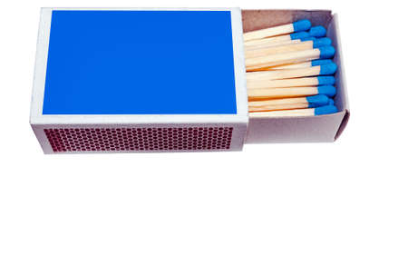 a paper matchbox isolated on a white background with space for textの写真素材