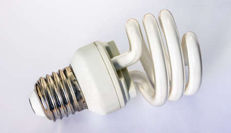 Compact fluorescent lamp with a 12-watt light background view from above