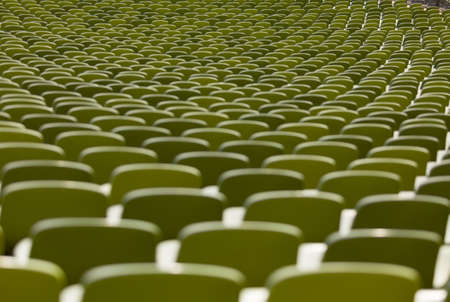 Munich sport arena detail, no people, empty seats. Telephotoの写真素材