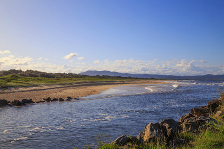 South west rocks,Australia.View of Horseshoe Bay at South west rocks,Australia.New South wales,Australia.So Beautyful the beach
and Landscape at South west rocks,Australia.の写真素材