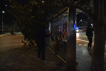 Demonstration and protests in the street.の写真素材