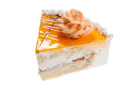 Cake on isolated white backgroundの写真素材