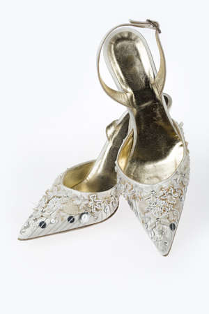 White woman's shoes on a spike heelの写真素材