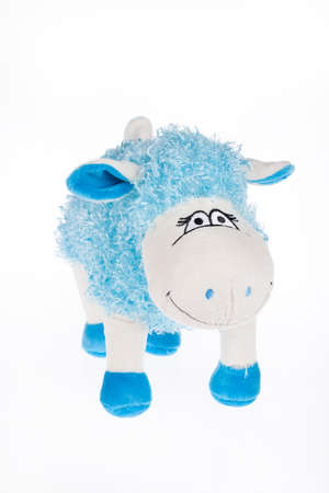 Toy bag for gift on isolated studio backgroundの写真素材