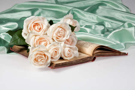 Still life with flowers on a studio background