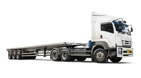 Truck isolated on white backgroundの写真素材