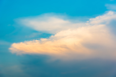 Beautiful motion blur cloud shape on blue sky in sunset time