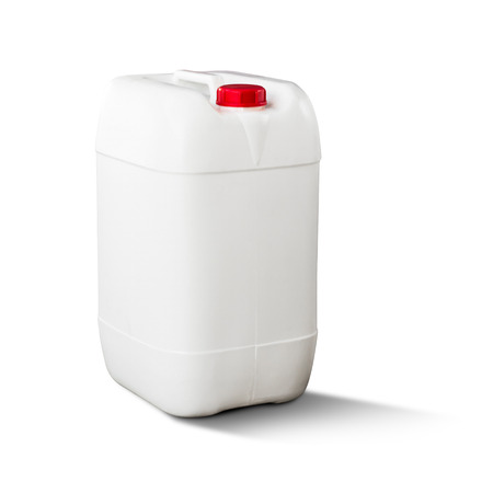 White plastic gallon isolated on white background