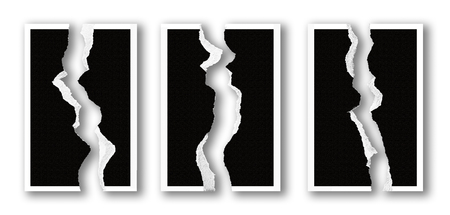 Tear the photo paper for creative design material isolated on white background with clipping pathの写真素材