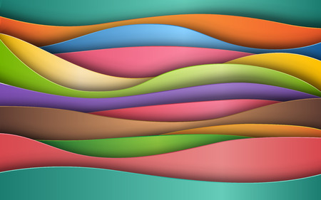 Paper art color background, vector illustration graphic templateのイラスト素材