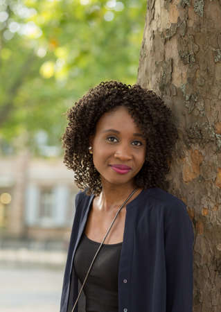 Elegant woman in park