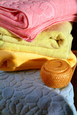towels under the sunの写真素材