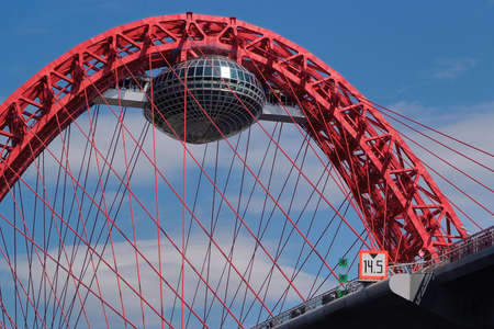 bridge and modern architectureの写真素材