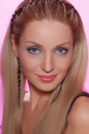 woman blondの写真素材
