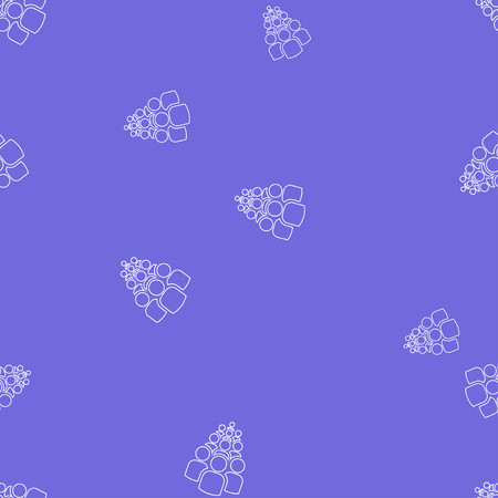 Icon of group of ten people seamless pattern. Simple vector illustration. Purple background.のイラスト素材