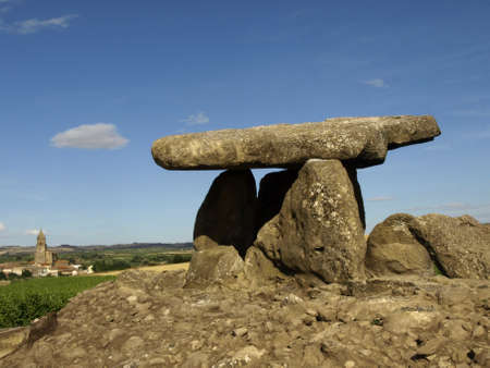 chabola de la hechicera dolmen in ebroの写真素材
