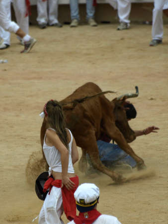 bulls in San Ferminのeditorial素材