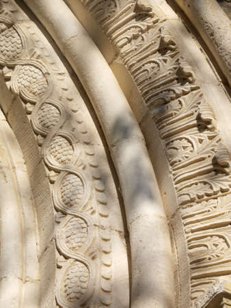 san juan de markinez old romanesque church in Alava (Spain)の写真素材