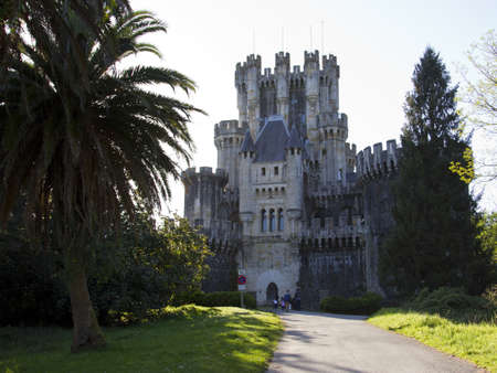 Castle of Butron in Gatika, Biscay, Spainの写真素材