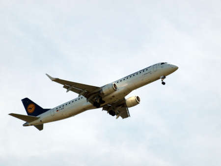 airplane landing in Loiu - Bilbao - Spain