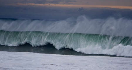 Big waves in Bakio  Basque Country  during a storm
