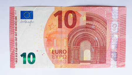 ten euro note isolatedの写真素材