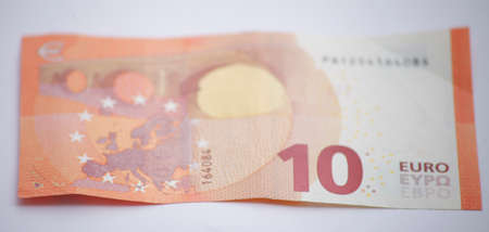 ten euro note isolatedの写真素材