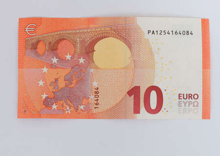 ten euro note isolatedの写真素材