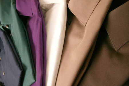 stack with colorful  business shirts for men