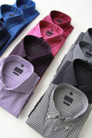 stack with colorful  business shirts for men