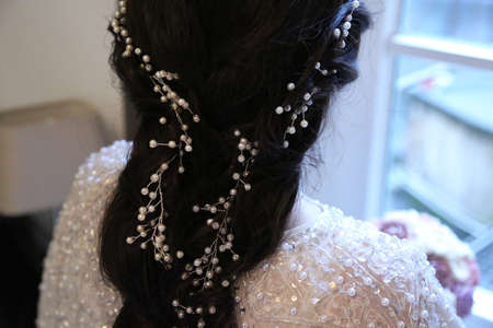 Beautiful woman in wedding dress
