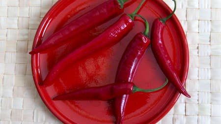 Red peppersの写真素材