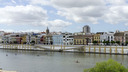 Betis street from the Guadalquivir  Seville の写真素材