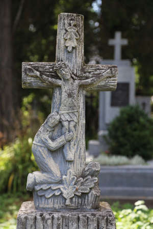 Gravestone crossの写真素材