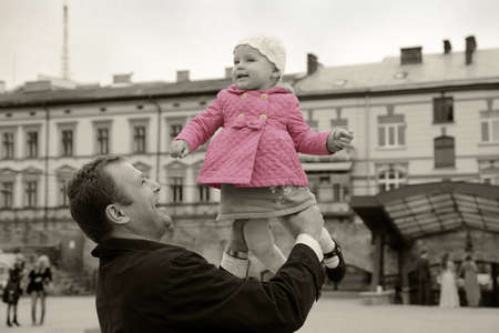 Dad and daughterの写真素材