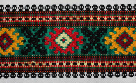 The Ukrainian ornament and embroidery a part of the Ukrainian culture is a lot of centuriesの写真素材
